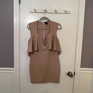 Beige Mini Dress